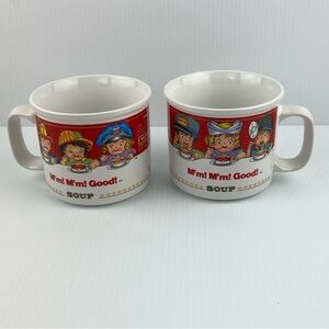 Campbells Soup Mugs 1998 Vintage Collectible Professions Mugs Set of 2 - 14 oz